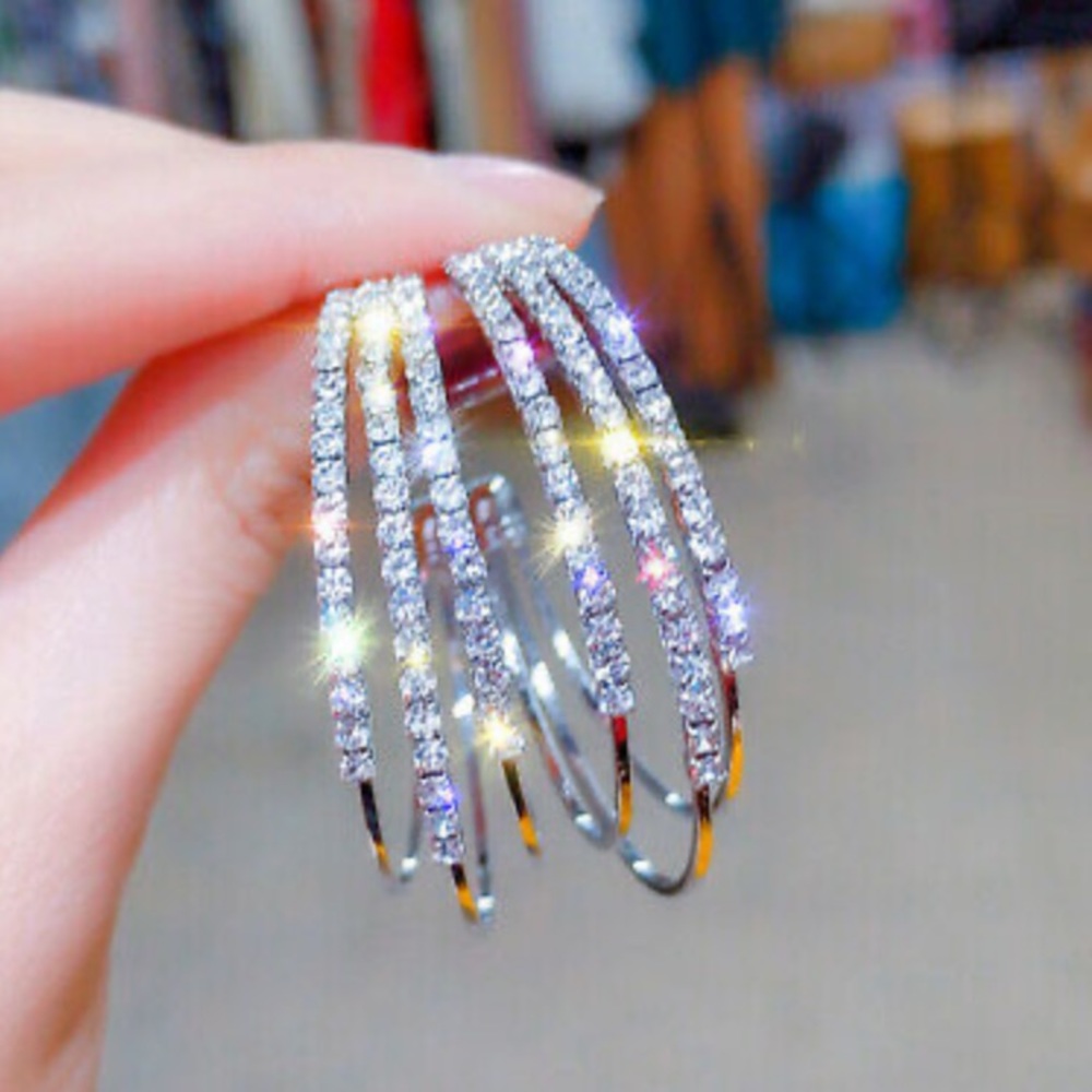 NEW 925 Sterling Silver Hoop Earrings - Picture 1 of 4